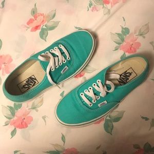VANS TEAL SHOES